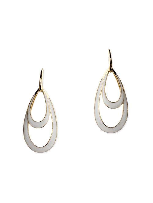 white gold tone drop earrings - 13746652 - Very Small Image - 1