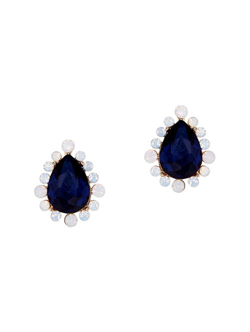 blue gold tone stone earrings - 13746663 - Very Small Image - 1