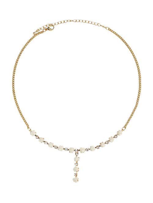 white gold tone short necklace - 13746698 - Very Small Image - 1
