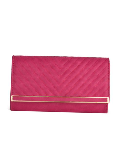 pink leatherette regular clutch - 13746736 - Very Small Image - 1