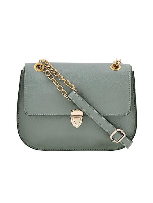 grey leather structured sling bag - 13747284 - Very Small Image - 1