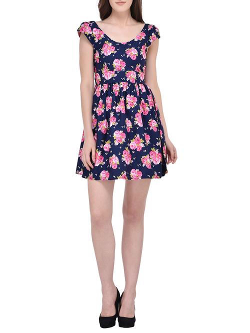 blue cotton skater dress - 13747420 - Very Small Image - 1