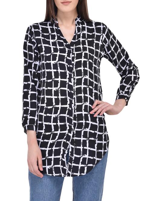 black crepe regular shirt - 13747426 - Very Small Image - 1