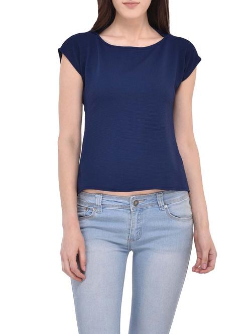 blue viscose regular top - 13747514 - Very Small Image - 1