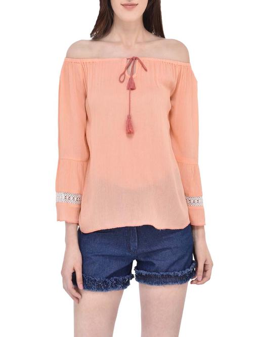 orange rayon regular top - 13747536 - Very Small Image - 1