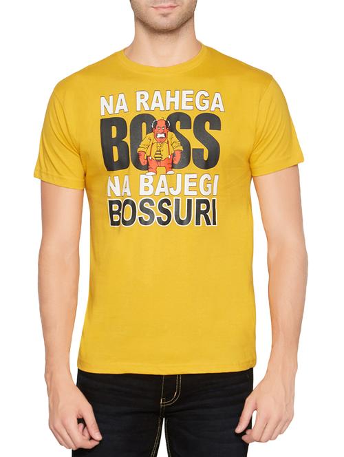 yellow cotton printed t-shirt - 13747789 - Very Small Image - 1