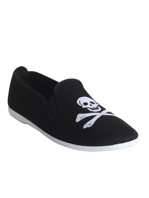 black canvas casual slipons - 13748312 - Very Small Image - 1