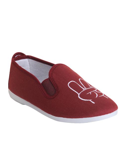 maroon canvas slipons - 13748340 - Very Small Image - 1