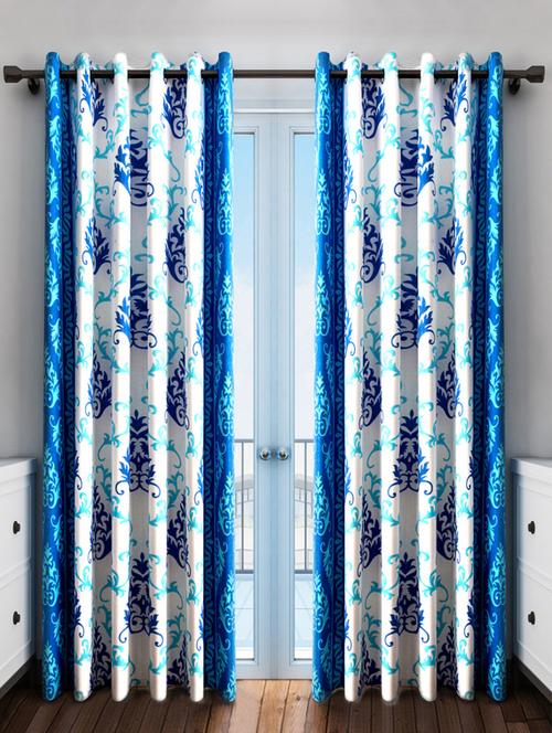polyester printed set of 2 door curtain - 13748518 - Very Small Image - 1