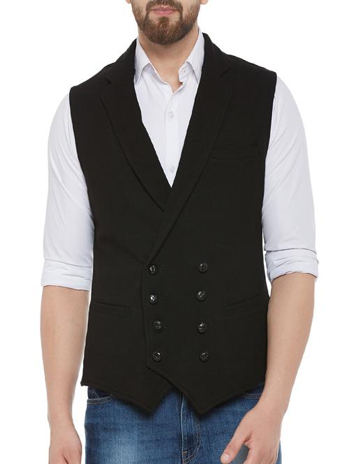 black cotton waist coat - 13749269 - Very Small Image - 1