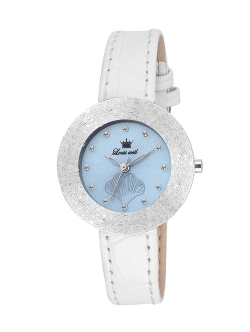 louis weil white leatherette strap analog watch - 13751090 - Very Small Image - 1