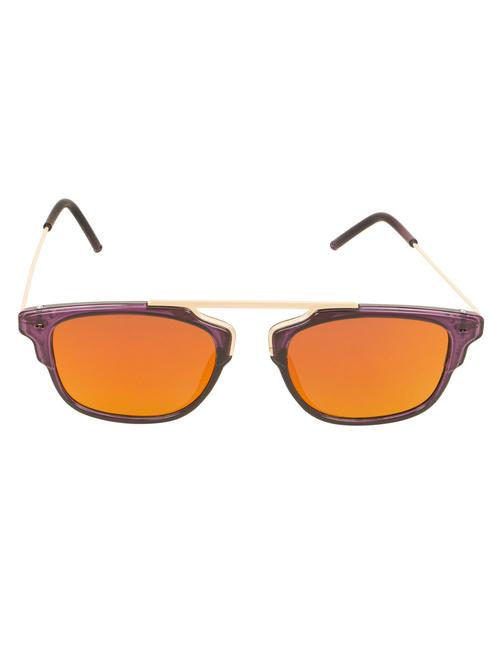 adine unisex orange rectangle sunglasses - 13752159 - Very Small Image - 1