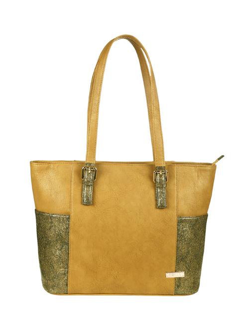yellow leatherette regular handbag - 13752176 - Very Small Image - 1