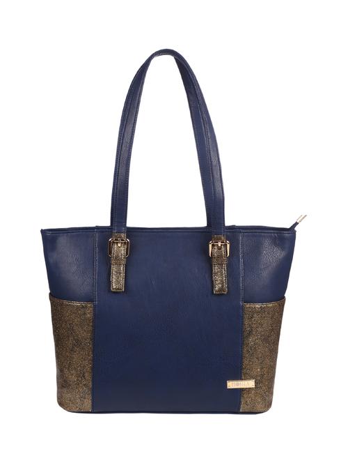 blue leatherette regular handbag - 13752178 - Very Small Image - 1