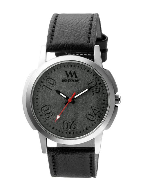 watch me black dial leatherette strap watch for boys wmc-005 - 13756002 - Very Small Image - 1