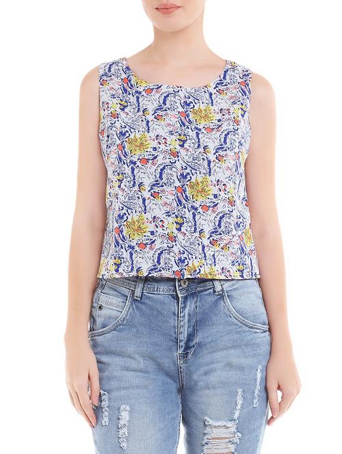blue printed layered top - 13756958 - Very Small Image - 1