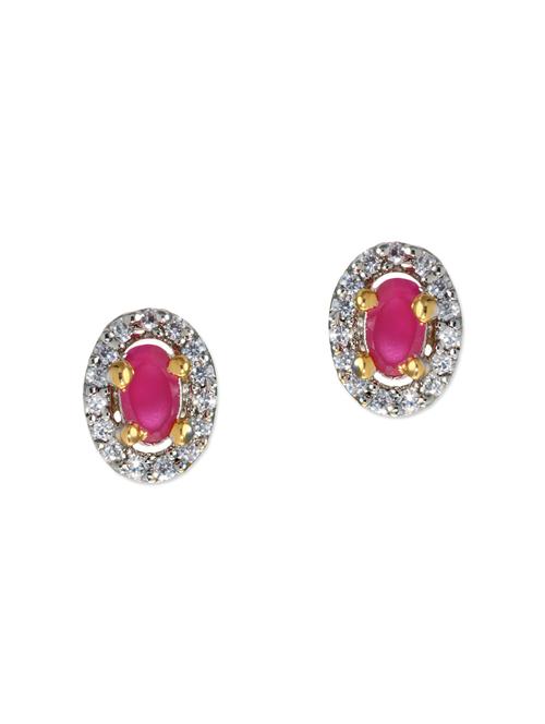 gold brass studs earrings - 13757735 - Very Small Image - 1