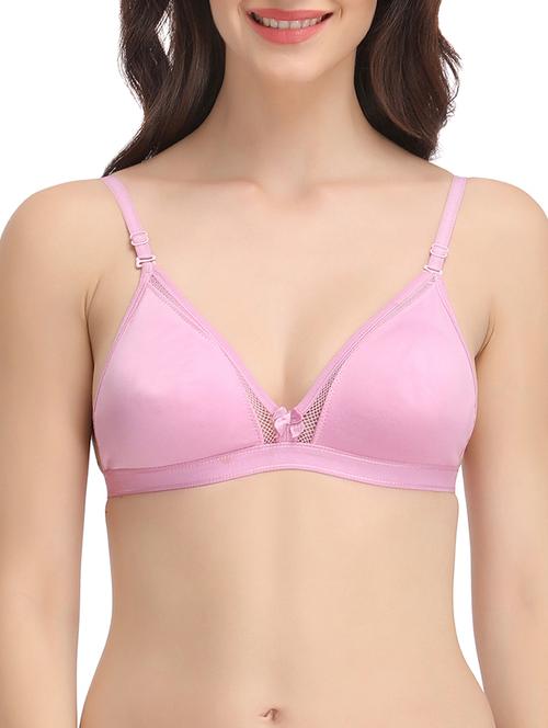 pink cotton bra - 13759003 - Very Small Image - 1