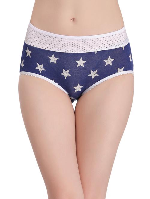 blue printed nylon hipster panty - 13759124 - Very Small Image - 1