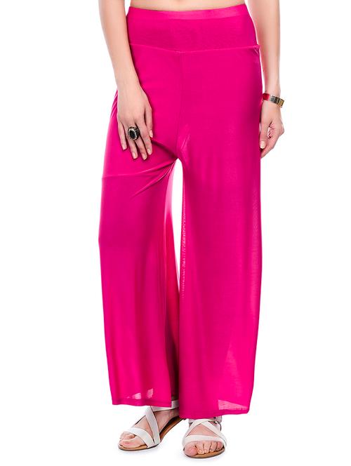 pink georgette palazzos - 13762239 - Very Small Image - 1