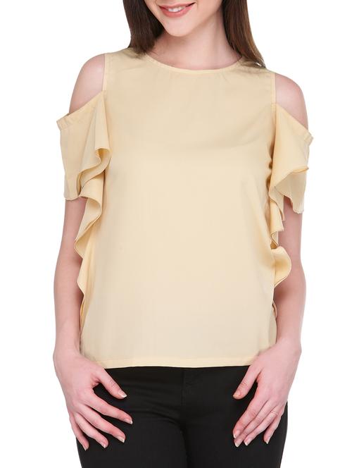 beige ruffled top - 13762724 - Very Small Image - 1