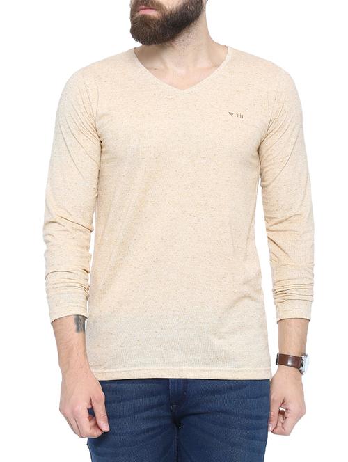 beige cotton tshirt - 13762973 - Very Small Image - 1