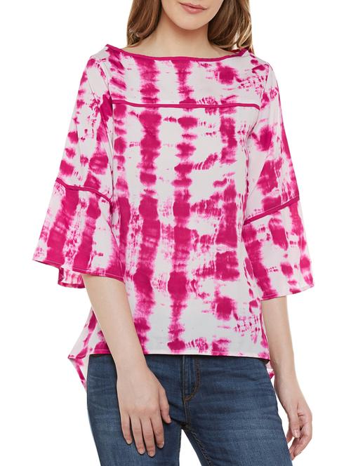 tie and dye bell sleeved top - 13765926 - Very Small Image - 1