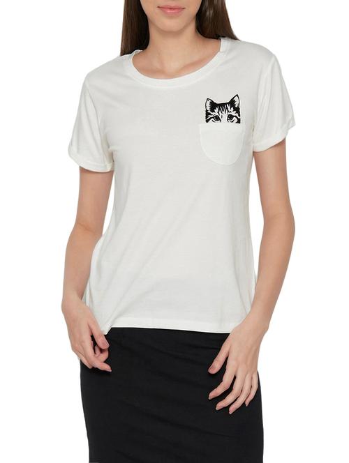 white printed regular tee - 13767333 - Very Small Image - 1