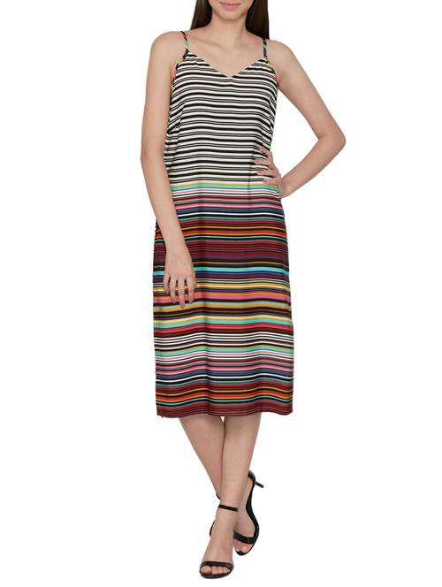 maroon striped shift dress - 13767377 - Very Small Image - 1
