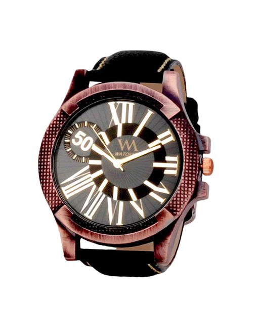 watch me black analog watch wmal-116-bx - 13768824 - Very Small Image - 1