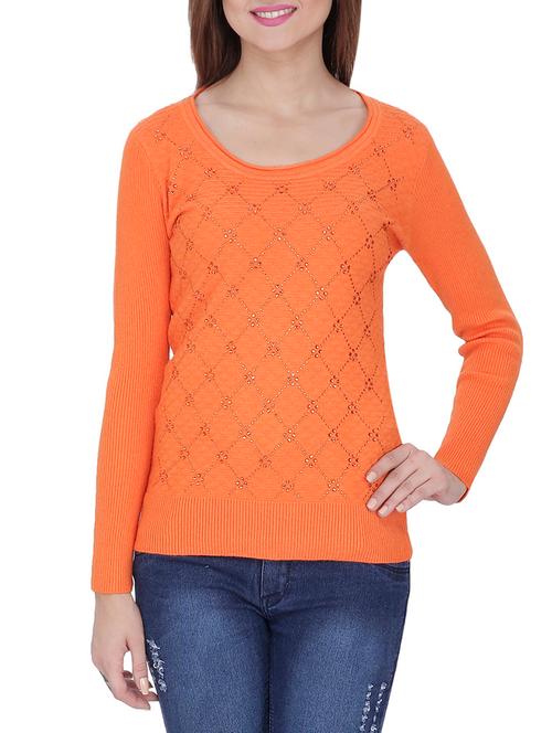 orange cotton blend top - 13769884 - Very Small Image - 1