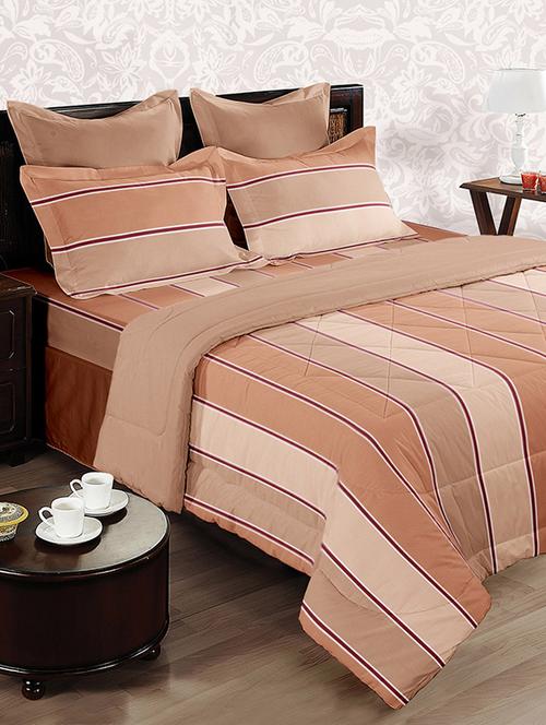 bianca 100% cotton multicolor abstract double bedsheet with two pillow cover - 13770121 - Very Small Image - 1