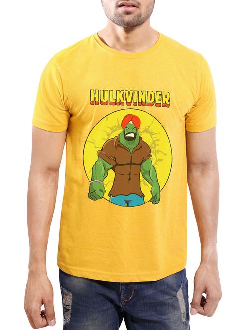 yellow cotton t-shirt - 13770684 - Very Small Image - 1