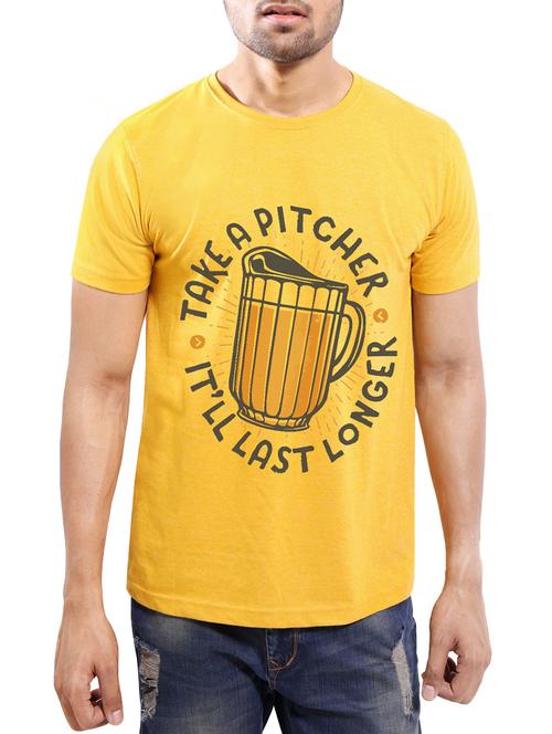 yellow cotton t-shirt - 13770692 - Very Small Image - 1