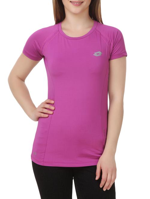 solid purple crew neck tee - 13772062 - Very Small Image - 1