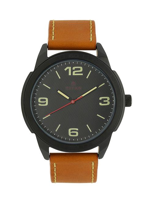 titan black dial analog watch for men - 1585nl02 - 13773228 - Very Small Image - 1