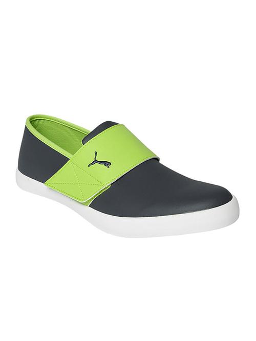 grey leatherette slip on shoe - 13773850 - Very Small Image - 1