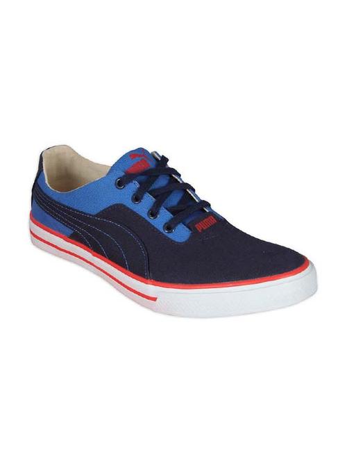 blue canvas lace up sneaker - 13773853 - Very Small Image - 1