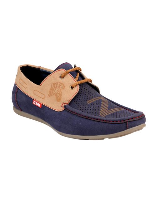 blue suede lace up boat shoes - 13774383 - Very Small Image - 1