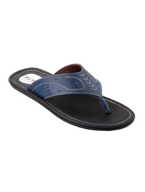 blue leatherette toe separator slipper - 13774390 - Very Small Image - 1