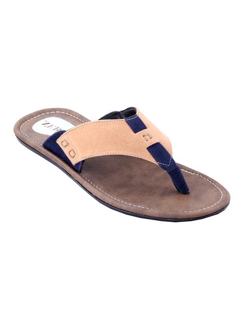 brown suede toe separator slippers - 13774426 - Very Small Image - 1