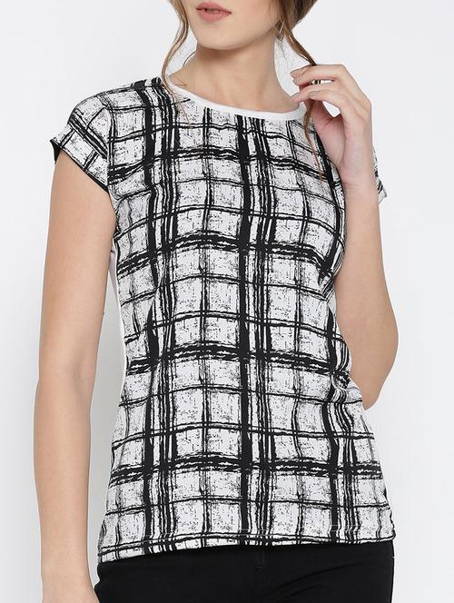 turn up sleeved checkered top - 13775271 - Very Small Image - 1