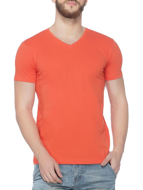 orange cotton t-shirt - 13775352 - Very Small Image - 1