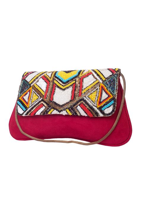 pink suede regular clutch - 13775822 - Very Small Image - 1