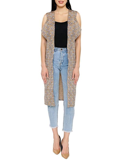 multicoloured cotton long shrug - 13776333 - Very Small Image - 1