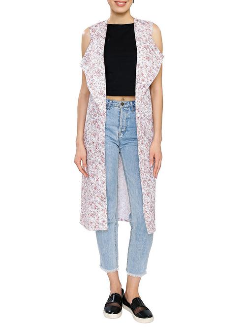 white cotton long shrug - 13776334 - Very Small Image - 1