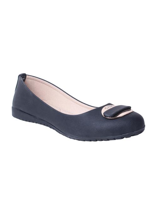 black faux leather slip on ballerina - 13776410 - Very Small Image - 1