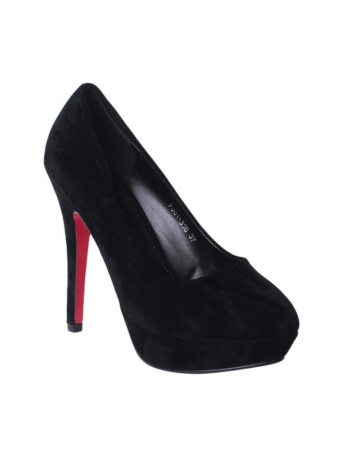 black faux leather platforms sandals - 13776433 - Very Small Image - 1