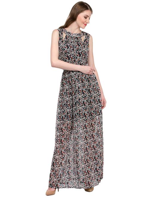 multicolored georgette maxi dress - 13776719 - Very Small Image - 1