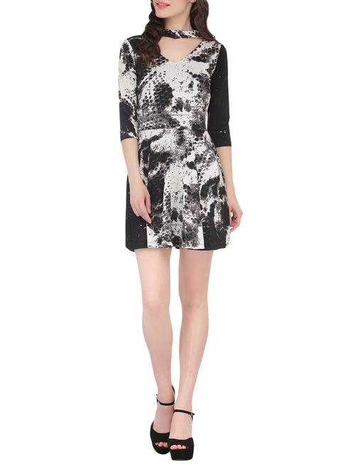 black cotton skater dress - 13776741 - Very Small Image - 1